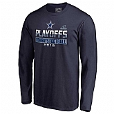 Men's Cowboys Navy 2018 NFL Playoffs Cowboys Football Long Sleeve T-Shirt,baseball caps,new era cap wholesale,wholesale hats